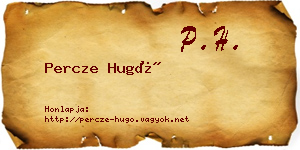 Percze Hugó névjegykártya